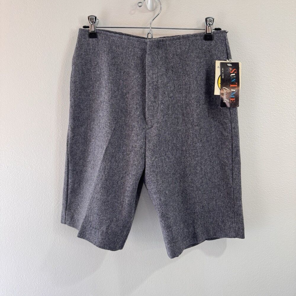 Vintage NWT Deadstock Shorts 13 / 14 Juniors Uniform Sun Time Milliken Wool Gray